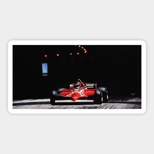 Gilles Villeneuve, Monaco GP, 1981 Sticker by oleynik